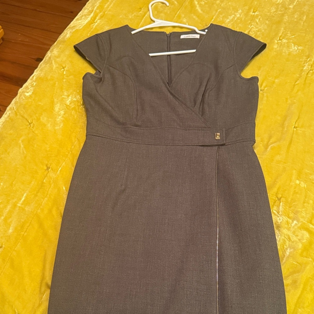 Calvin Klein Charcoal Gray Dress
